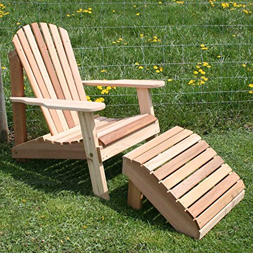 Creekvine Designs American Forest Cedar Adirondack Chairamp Footrest 2 Pc Set