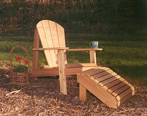 Creekvine Designs Cedar Adirondack Chair And Footrest Set