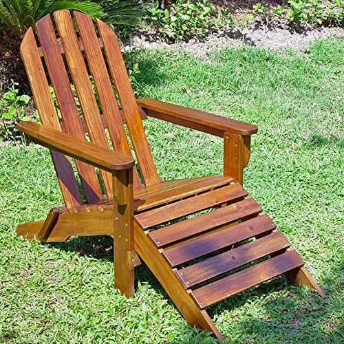 International Caravan Adirondack Lounger Chair With Footrest