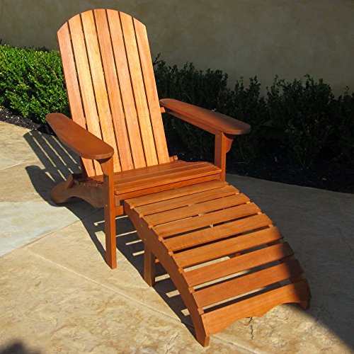 International Caravan Royal Tahiti Large Adirondack Chair With Footrest