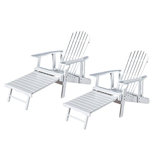 Katherine Outdoor Reclining Wood Adirondack Chair With Footrest set Of 2 jm54574-4565467341188014