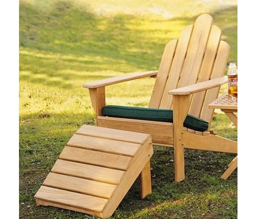 New Outdoor Patio Garden Adirondack Chair With Footrest