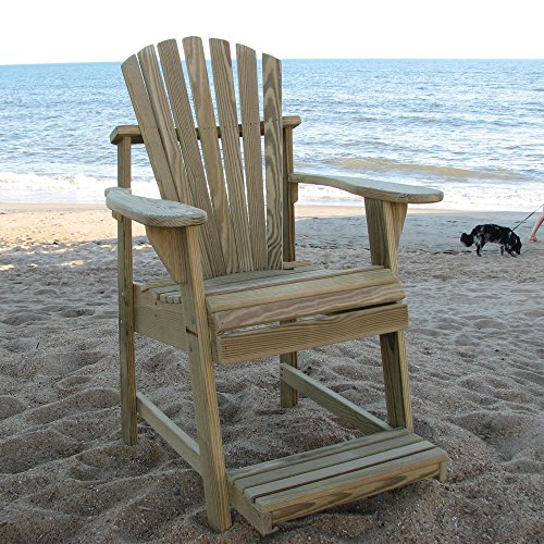 Weathercraft Designers Choice Treated Balcony Adirondack Chair With Footrest - Natural