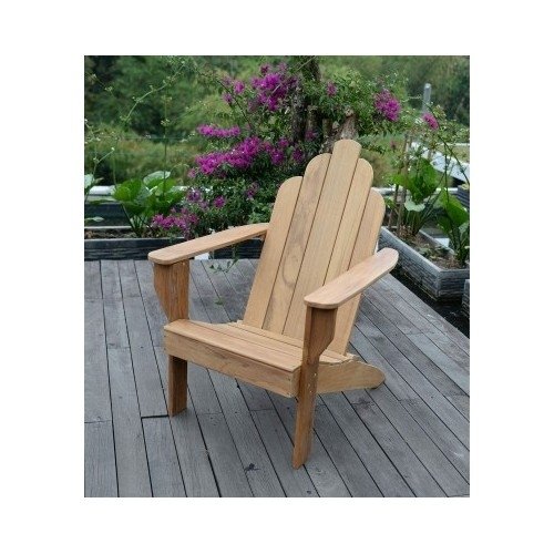 All Natural Teak Wood Adirondack Chair