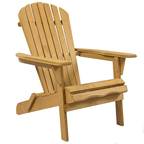 Best Choice Products SKY2253 Outdoor Patio Lawn Deck Foldable Adirondack Wood Chair