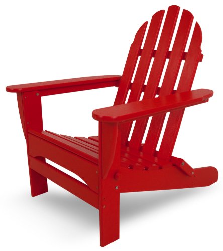 Polywood Ad5030sr Classic Folding Adirondack Sunset Red