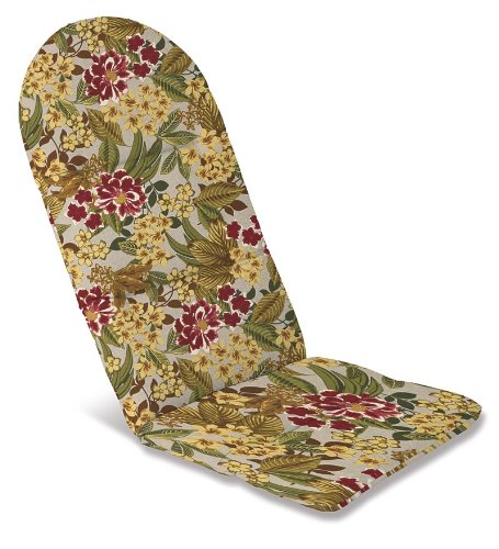 49" X 20-1/2" Weather-resistant Outdoor Classic Adirondack Cushion, In Green Floral