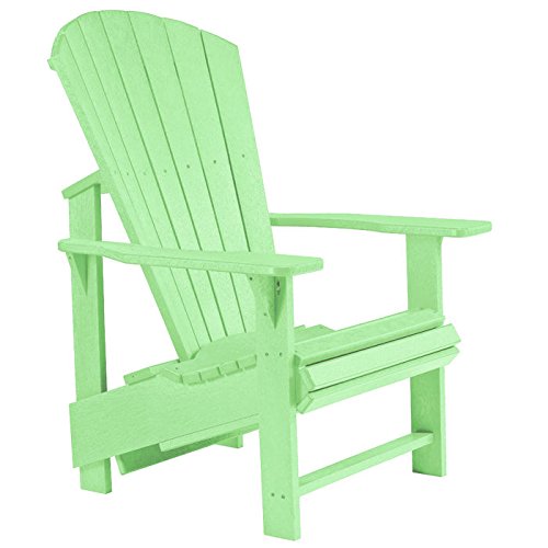 Cr Plastic Generations Upright Adirondack Chair In Lime Green