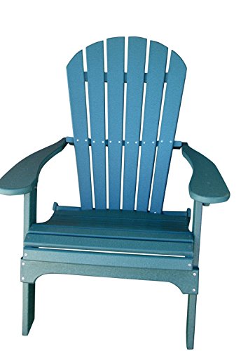 Phat Tommy Folding Recycled Poly Adirondack Patio Chair, Green