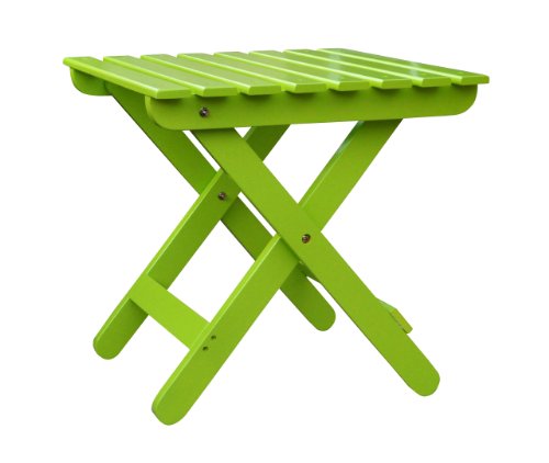 Shine Company Adirondack Folding Side Table, Lime Green
