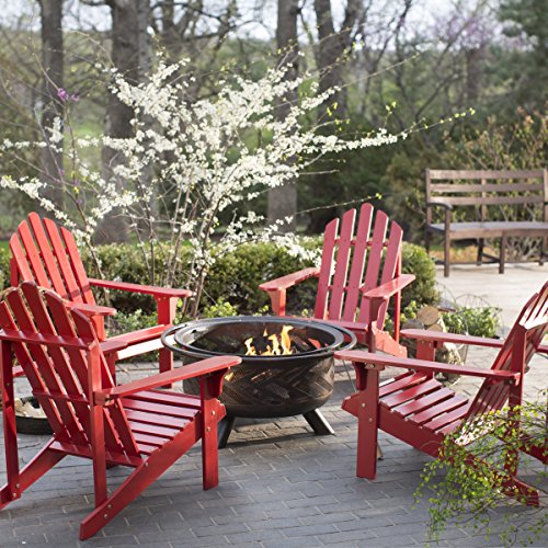 Outdoor Fire Pit Chat Furniture Set Pleasant Bay Adirondack Aspen Fire Place Chair Seats Collection
