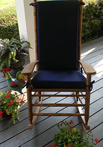 Indoor  Outdoor Solid Color Rocking Chair 2 Pc Foam Cushion Set ~ Fits Cracker Barrel Rocker - Choose Color 