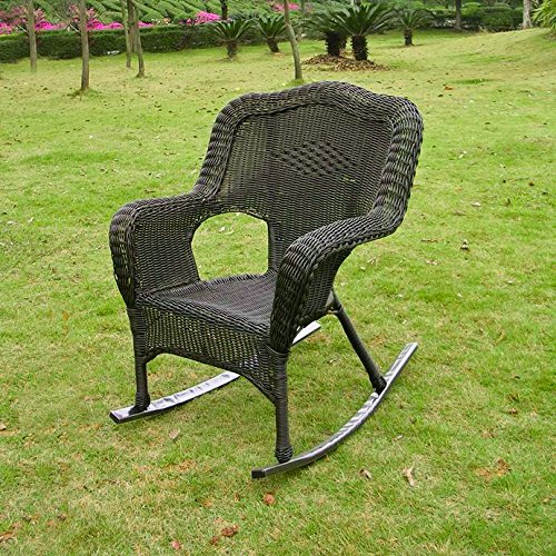 International Caravan Monaco All-Weather Wicker Outdoor Rocker - Set of 2