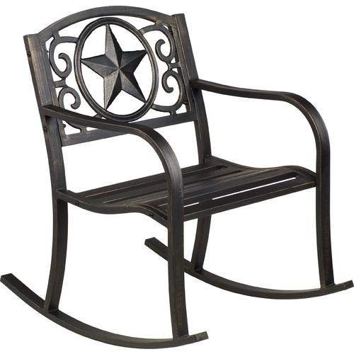 Mosaic Rustic Star Outdoor Patio Rocker