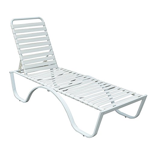 Wakrays Adjustment Steel Frame Plate and Strip Lounge Chair Outdoor Garden Patio Chair