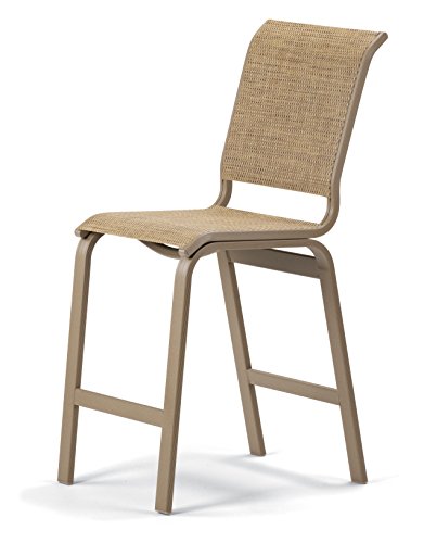 Telescope Casual Furniture Aruba II Sling Collection Balcony Height Armless Chair Bark Textured Black Finish