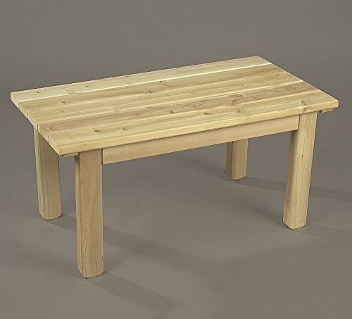 Rustic Natural Cedar 35 Inch Outdoor Patio English Garden Table 0500509