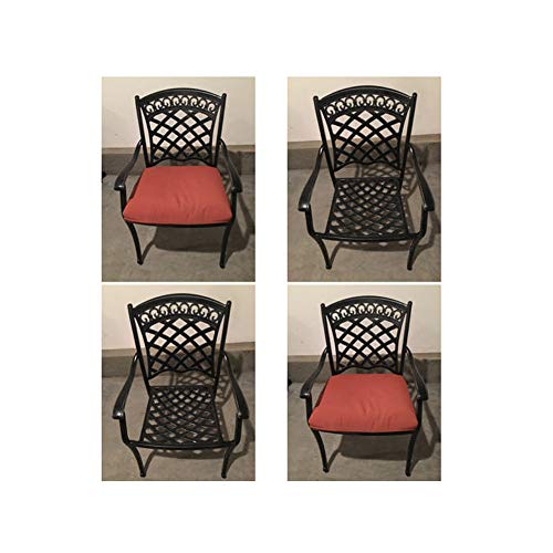 Cast aluminum patio chair outdoor dining chairs set of 4 All-weather Dark Bronze