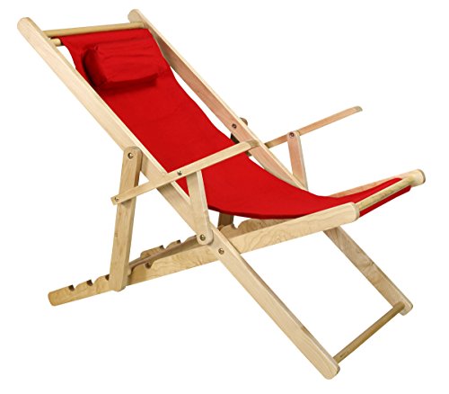 Casual Home Sling Chair Red Canvas