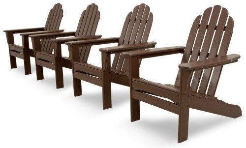 Ivy Terrace IVS101-1-MA Classics 4-Piece Adirondack Set Mahogany