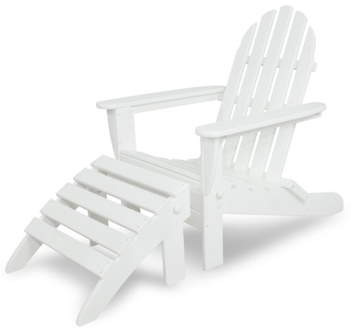 Ivy Terrace IVS102-1-WH Classics 2-Piece Folding Adirondack Set White