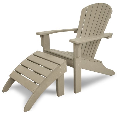 Ivy Terrace IVS105-1-SA Classics 2-Piece Shell Back Adirondack Set Sand