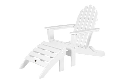 Polywood Pws136-1-wh Classic 2-piece Adirondack Chair Set White