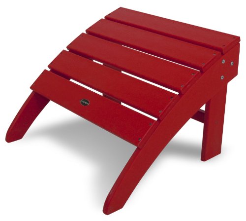 Polywood Sbo22sr South Beach Adirondack Ottoman Sunset Red