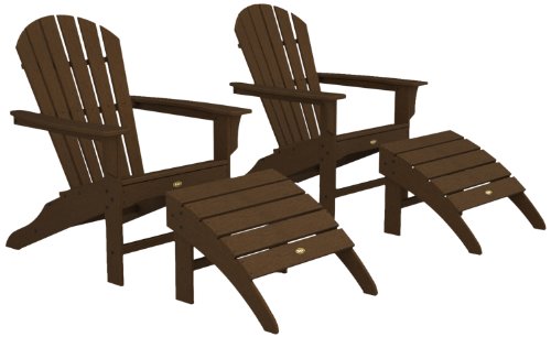 Trex Outdoor Furniture by Polywood Cape Cod Adirondack Set with Ottomans Tree House