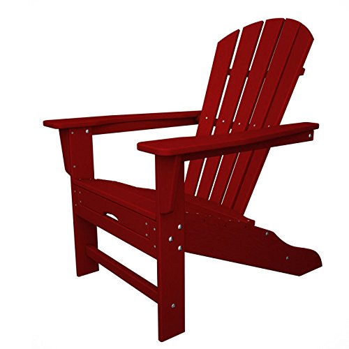 Ultimate Adirondack Chair With Ottoman In Sunset Red