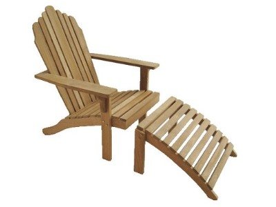 Atlanta Teak Furniture - Teak Adirondack with Footrest