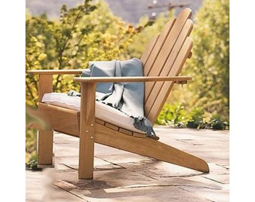 Grade-A Teak Wood Adirondack Chair Footrest not included WFAXACNF
