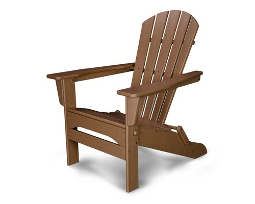 Polywood South Beach 4-piece Adirondack Set teak