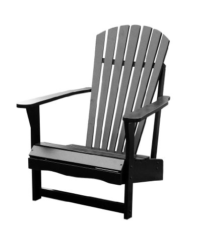 SOLID ACACIA  TEAK ADIRONDACK CHAIR  SIDE  END TABLE -BLACK PAINT FINISH