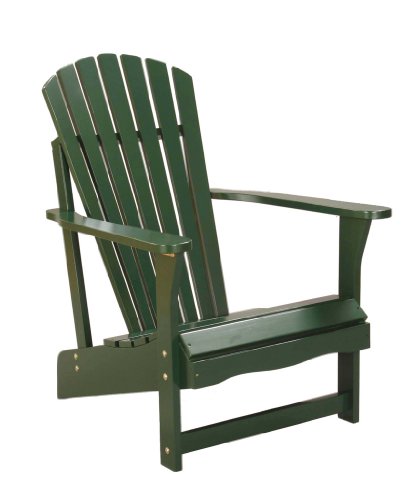 SOLID ACACIA  TEAK ADIRONDACK CHAIR  SIDE  END TABLE -HUNTER GREEN PAINT FINISH