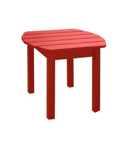 SOLID ACACIA  TEAK ADIRONDACK SIDE  END TABLE - RED PAINTED