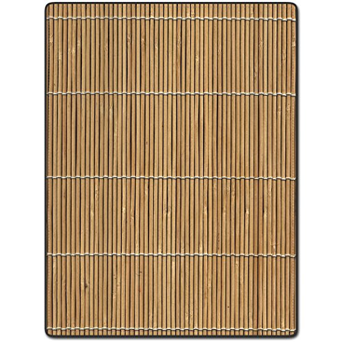 TSlook Yellow Bamboo Curtain Pattern Home Welcome Door Mat Rug32x18L x W