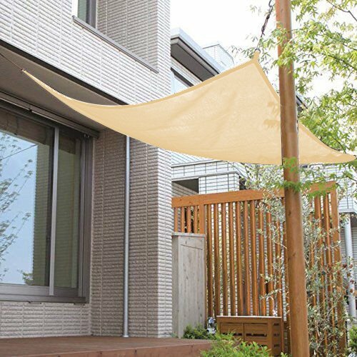 Shatex 10x14ft New Design 90 Sunblock Shade Panel for Hanging Up Sun shelter Patio Shade Taped Edge with Grommets