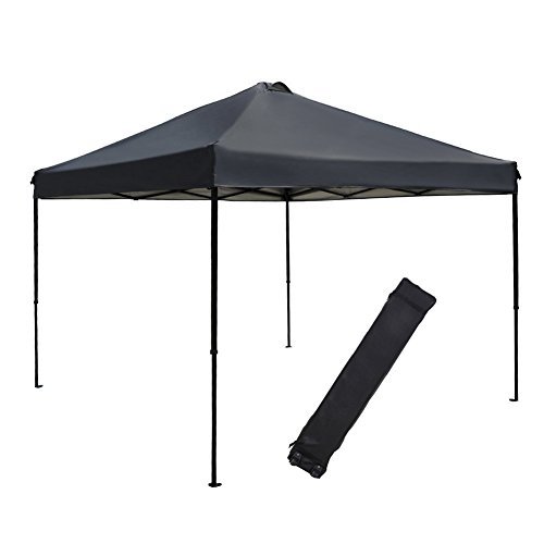 Abba Patio 10 X 10 Ft Outdoor Pop Up Portable Shade Instant Folding Canopy With Roller Bag Dark Grey