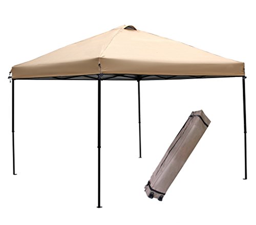 Abba Patio 10 X 10 Ft Outdoor Pop Up Portable Shade Instant Folding Canopy With Roller Bag Khaki