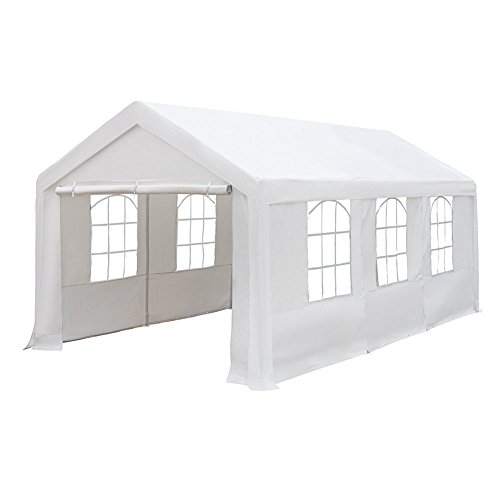 Abba Patio 10x20-feet Heavy Duty Outdoor Canopy Domain Carport Party Gazebo With Windows White