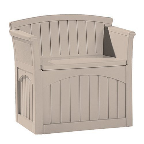 Mini Patio Storage Bench Taupe 30H x 31W x 21D