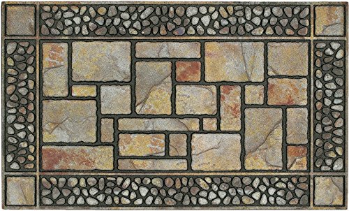 Mohawk Home 4259 12914 018030 Doorscapes Patio Stones Door Mat 16x26 16 x 26 Brown