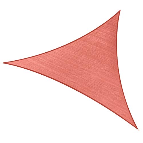 PHI VILLA Sun Shade Sail Triangle 12x12x12 Terra Cotta Patio Canopy Cover - UV Bloack - for Patio Garden Yard Pergola