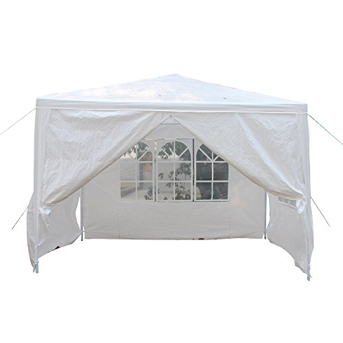 FCH 10x10 Heavy Duty Outdoor Patio Wedding Party Events Tent Canopy Gazebo with Side Walls 4 Side Walls
