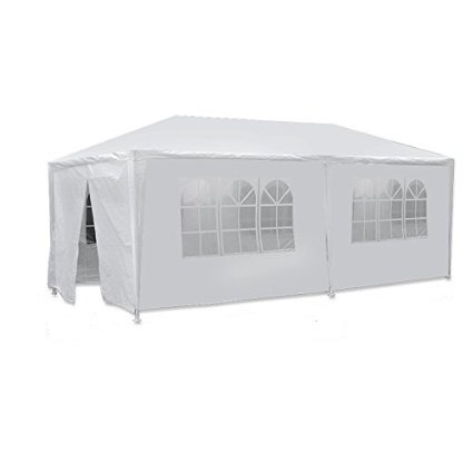 Smartxchoices Outdoor Camping Party Wedding Tent Patio Tent Gazebo Canopy with Side walls Whiteï¼Œ10 x 20 