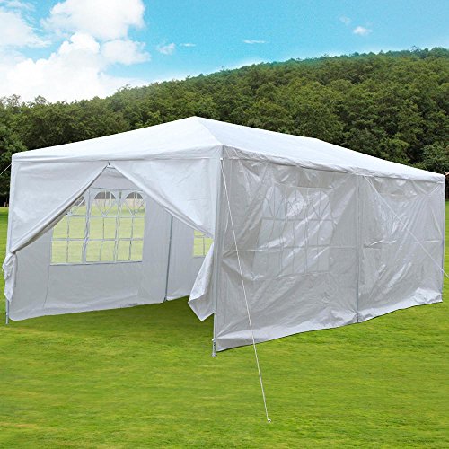 Yaheetech 10ft X 20ft Party Wedding Tent Patio Garden Outdoor Gazebo Canopy with 4 Sidewalls 2 Doors