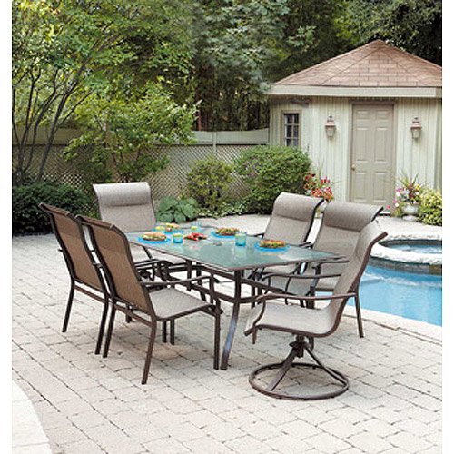 Mainstays York 7-piece Patio Dining Set Seats 6