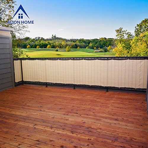 Alion Home&copy Hdpe Privacy Screen For Patio Deck Balcony Backyard Fence Apartment Privacy - Beige35x 6