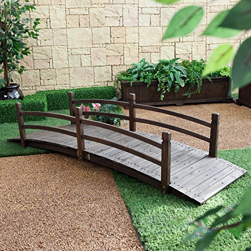 Coral Coast Harrison 8-ft Wood Garden Bridge - Dark Stain